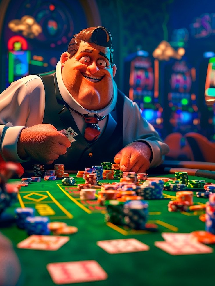 Slot game interface showing reels, bet amount, and payout table with multiple paylines